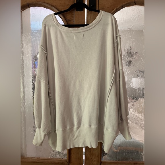 We The Free Cream Oversized Asymmetrical Hoodie - Picture 4 of 5